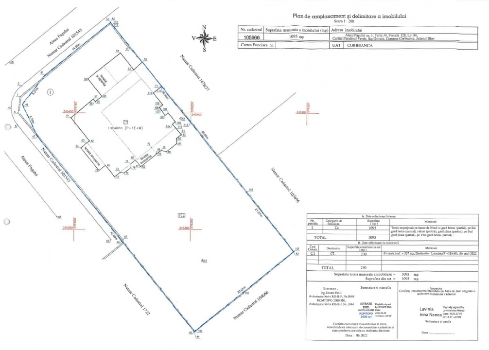 CORBEANCA-PARADISUL VERDE, VILA 507 MP, LOT 1.095 MP!