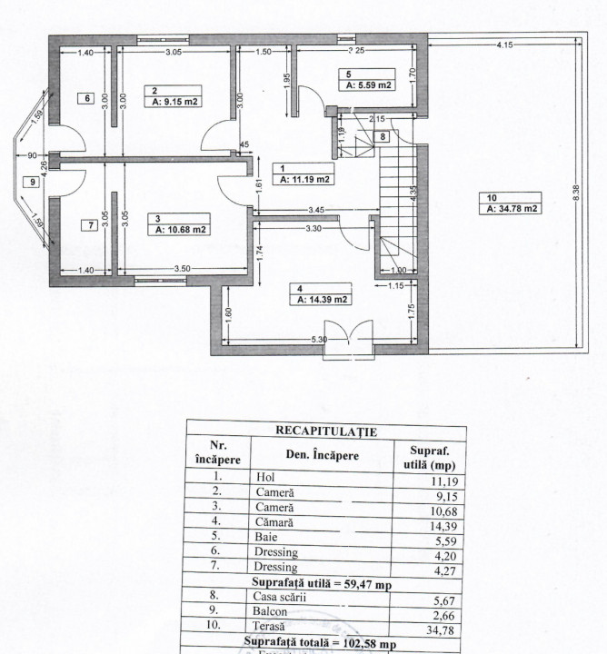 CORNETU CASA P+E+Pod 222 MP, LOT 549MP 