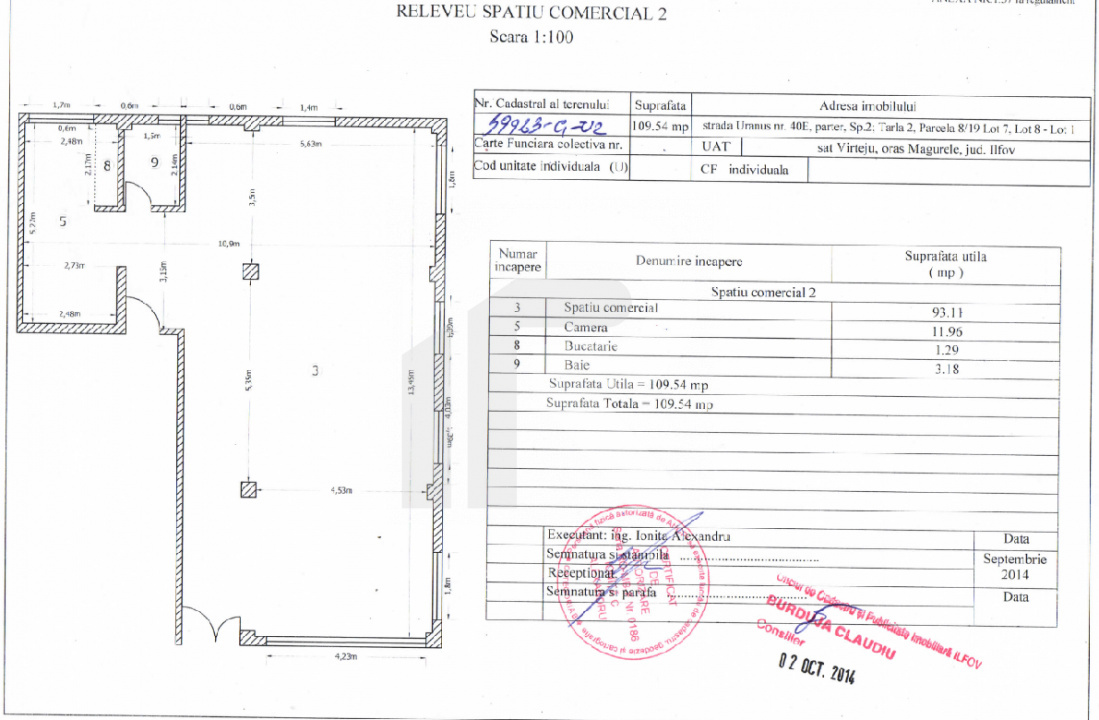 Spatiu Comercial 110 MP+2 locuri parcare New Residence Magurele