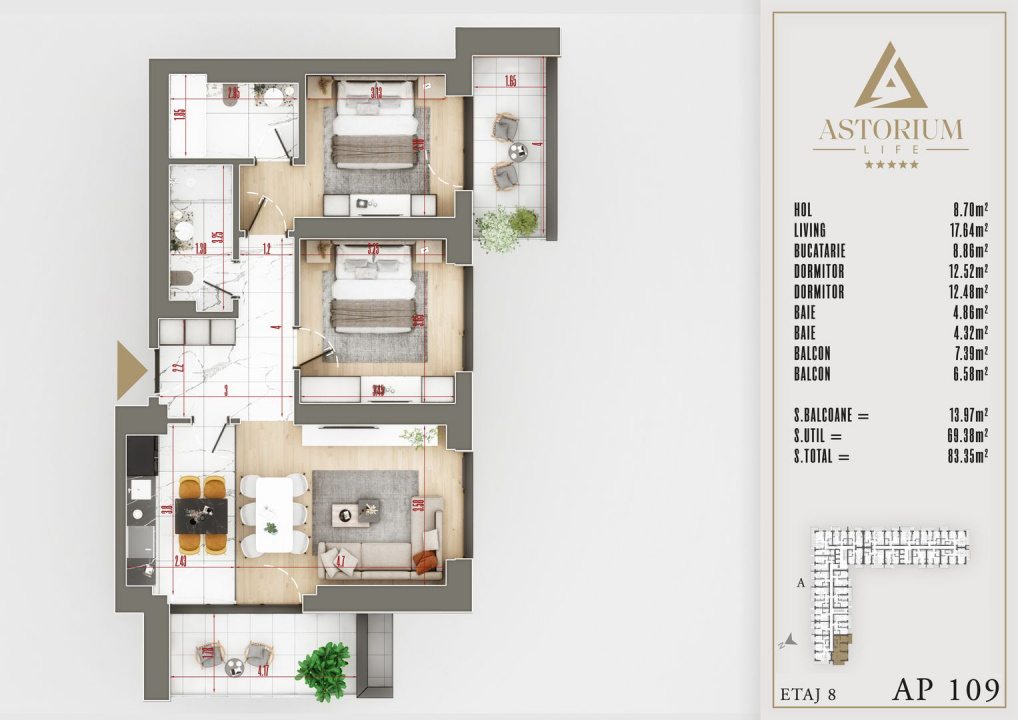 Titan Astorium 3 CAMERE predare 2025 Finisaje si Calitate Premium